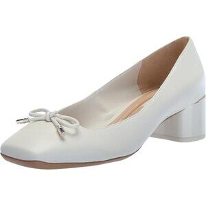 NEW Franco Sarto Women's White Natalia Classic Leather Pump Heels Size 10